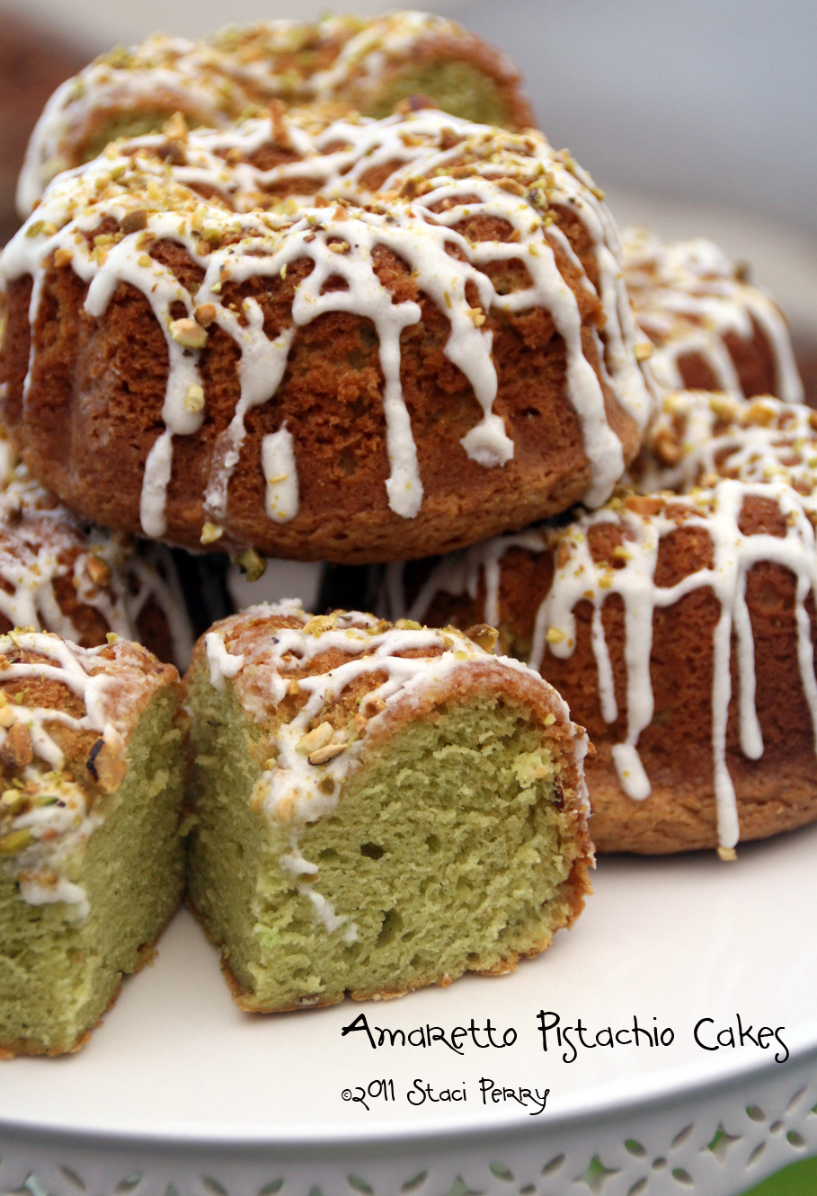 Amaretto Pistachio Bundt Cake