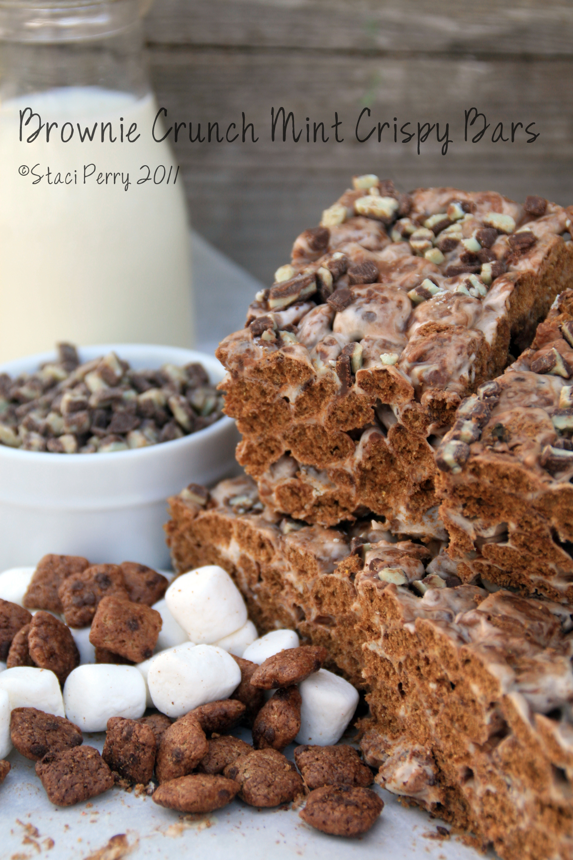 New Cereal Inspires Brownie Crunch Mint Crispy Treats