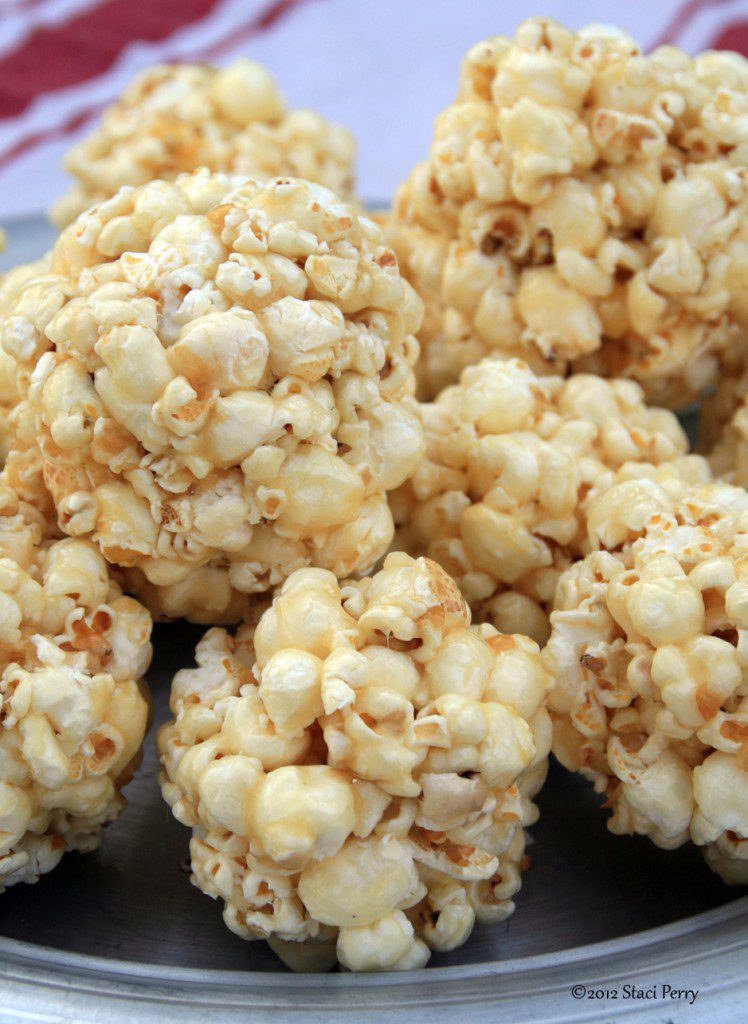 pile of homemade popcorn balls 