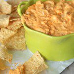 bowl of buffalo chicken dip and tortilla chips