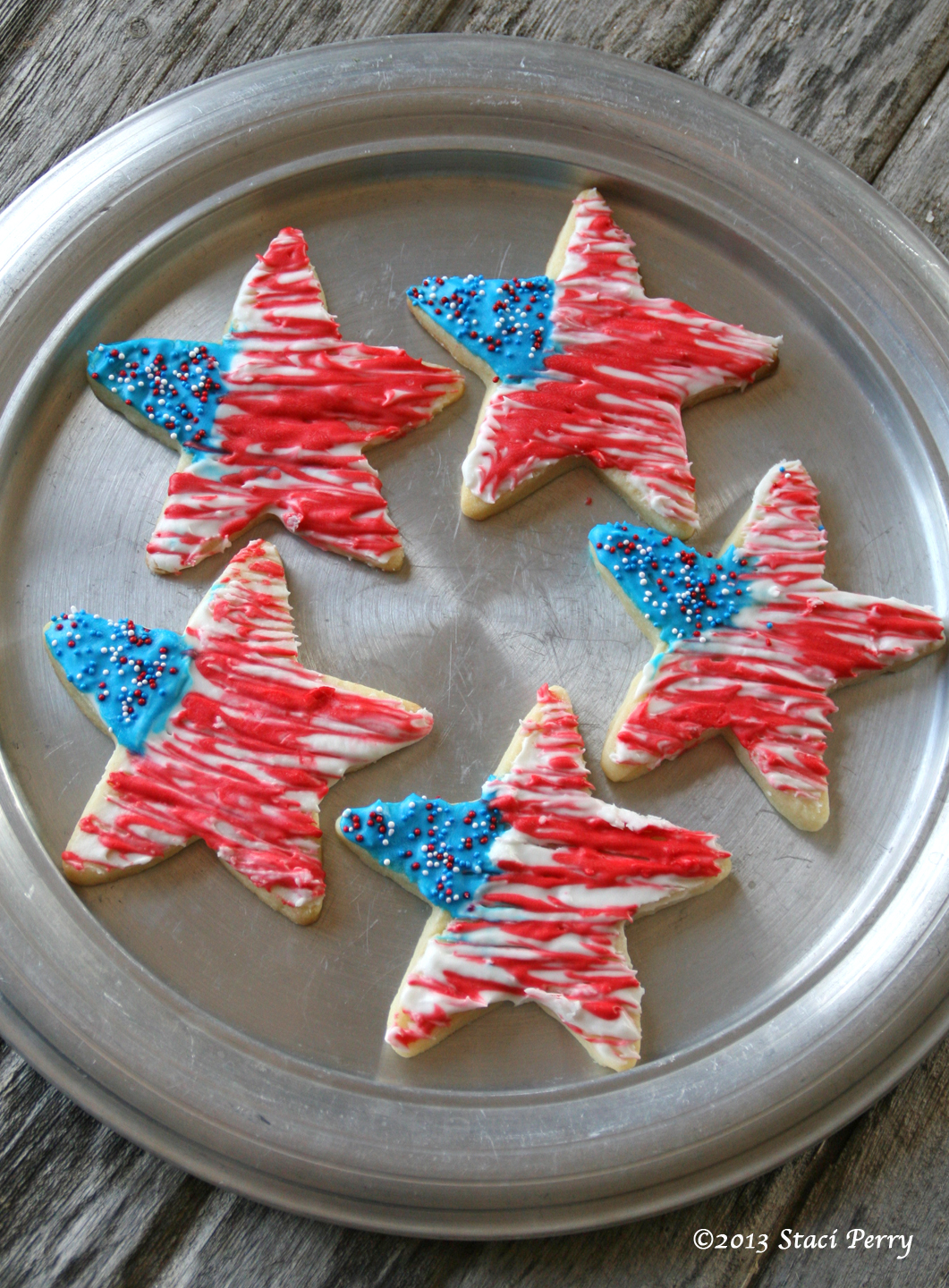 Red, White, and Not Feeling Blue, Cream Cheese Cookie Cutouts