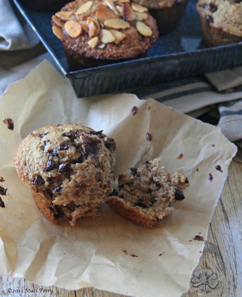 bran muffin with chocolate chips