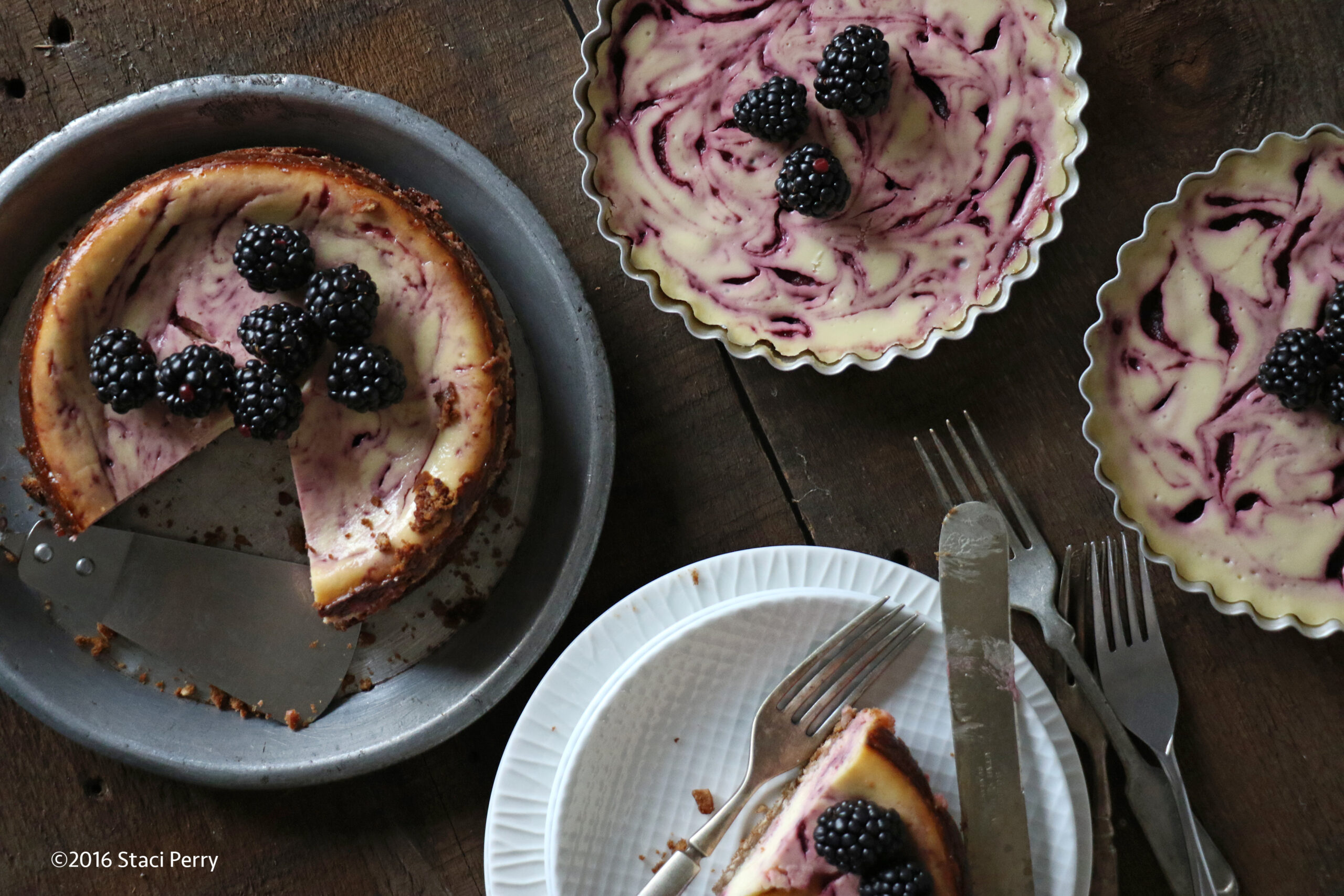 Key lime blackberry cheesecake