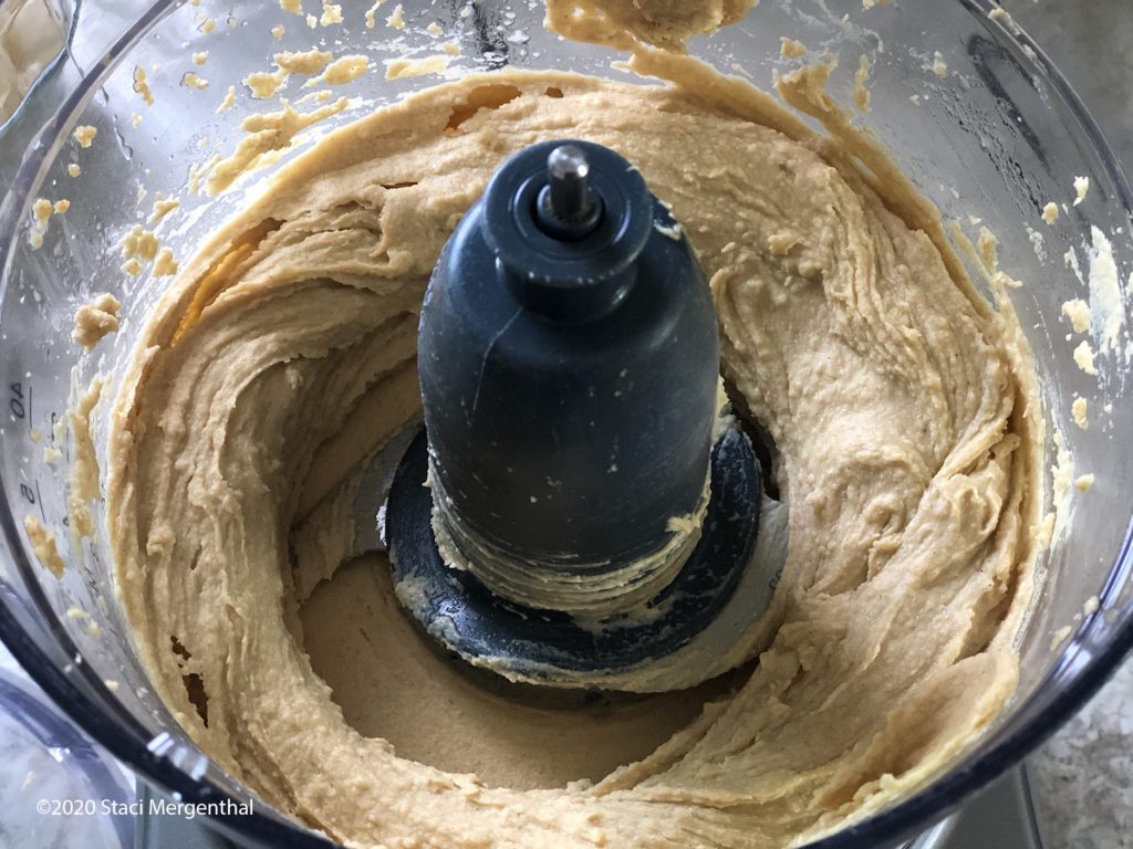 hummus in a food processor