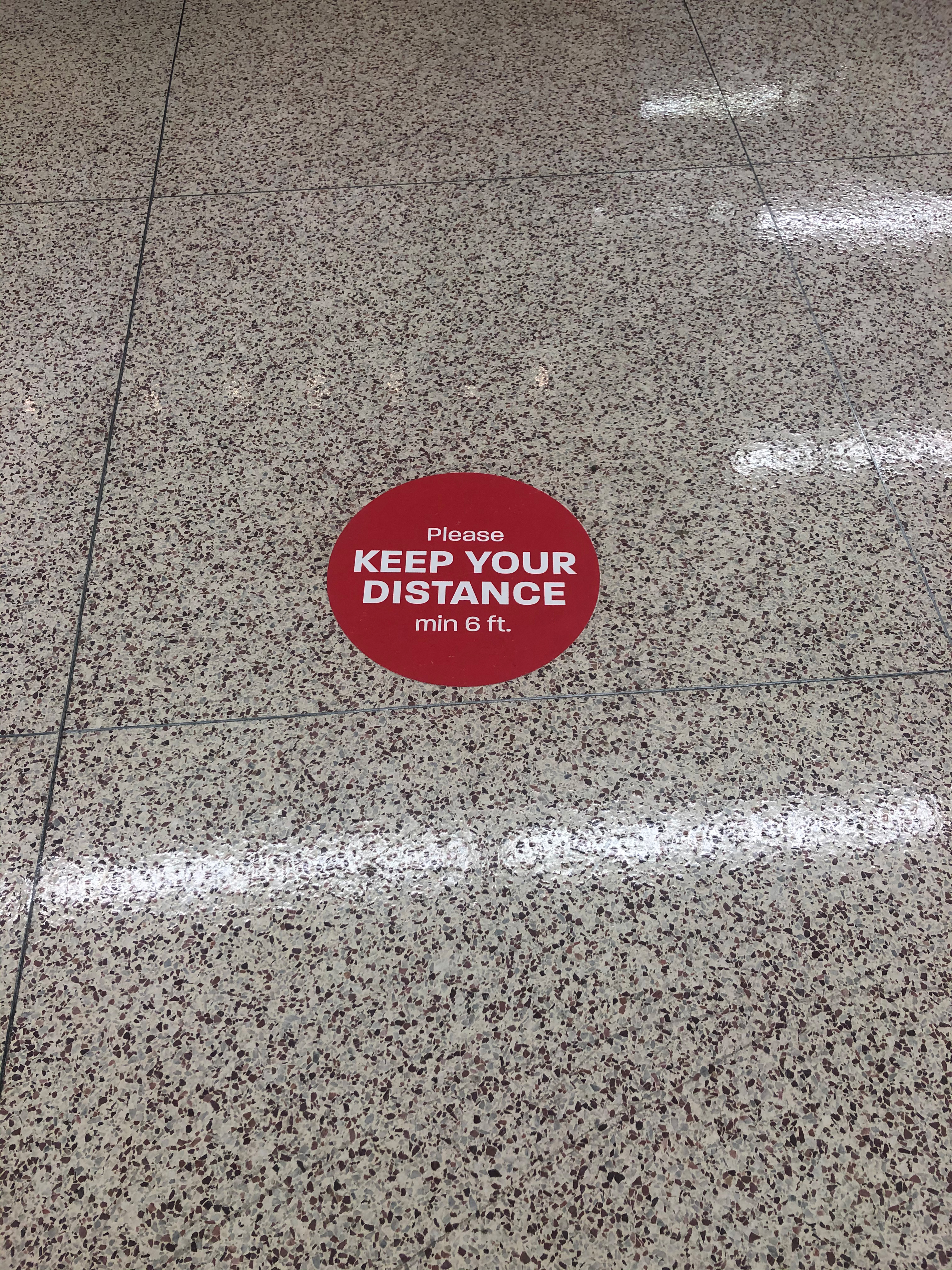 social distance 6 feet apart floor sticker