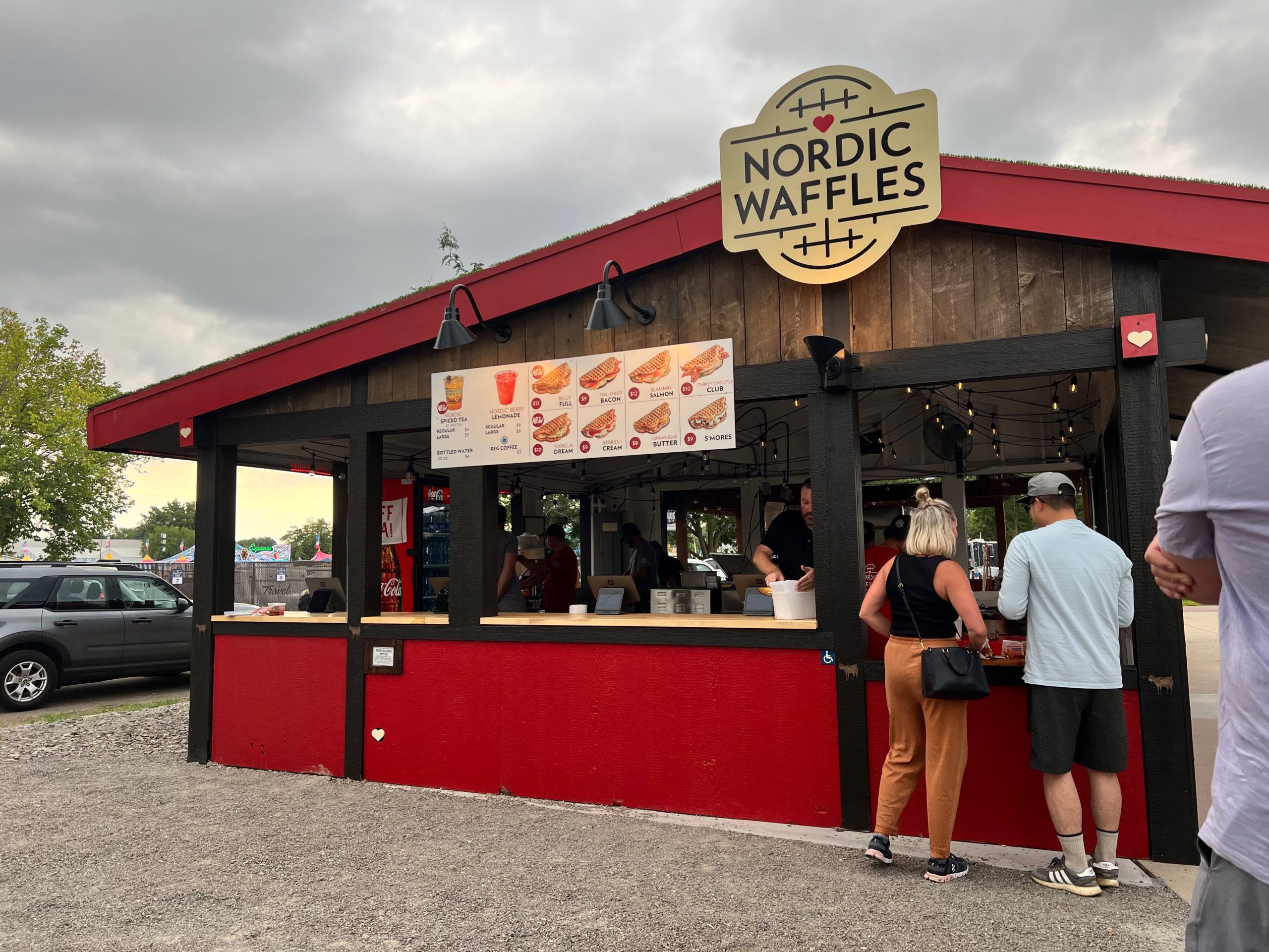 Red Nordic Waffles Cabin at Minnesota State Fair