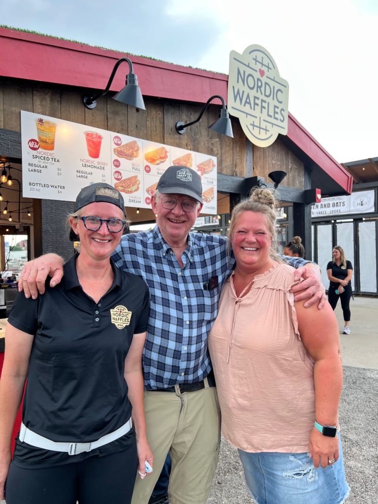 Nordic Waffle founder Stine Aasland and her father, Asbjorn