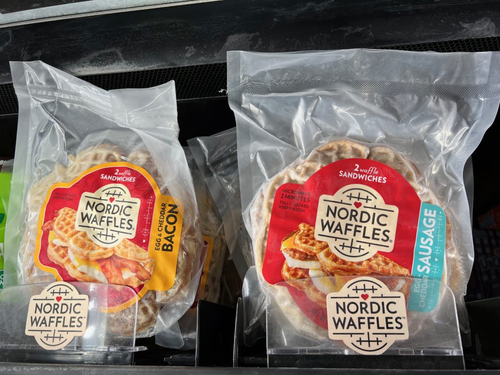 Nordic Waffles in the frozen breakfast aisle 