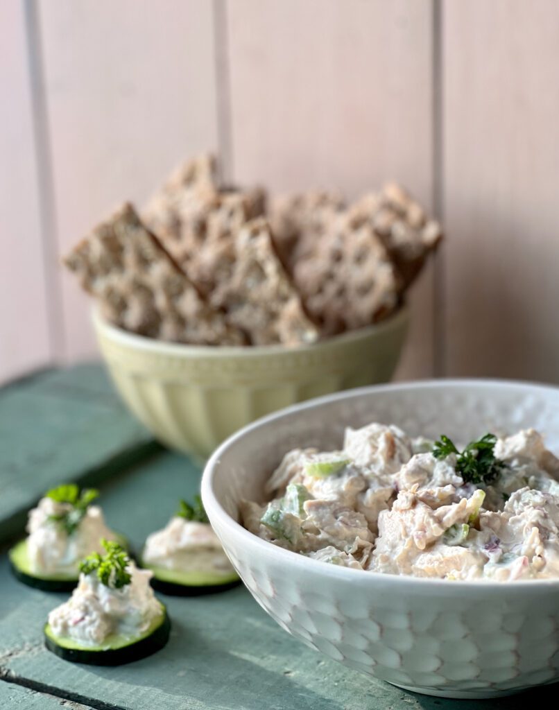 bowl of turkey salad