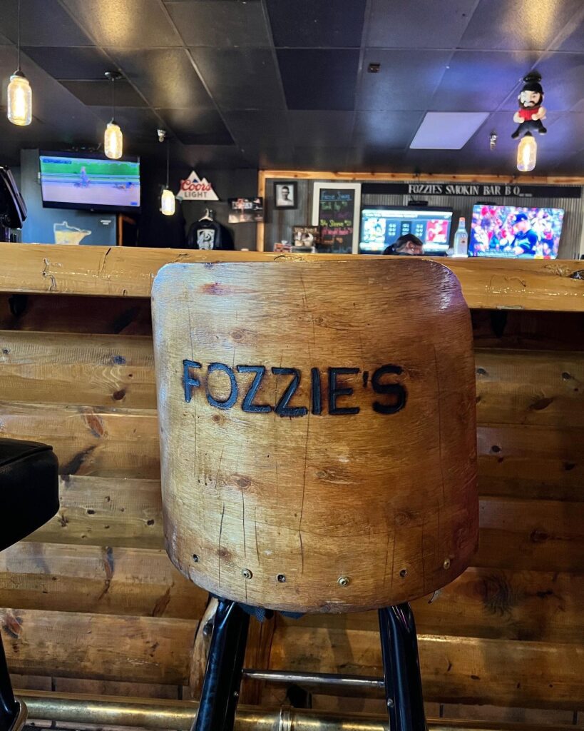 bar stool at Fozzie's in Bemidji
