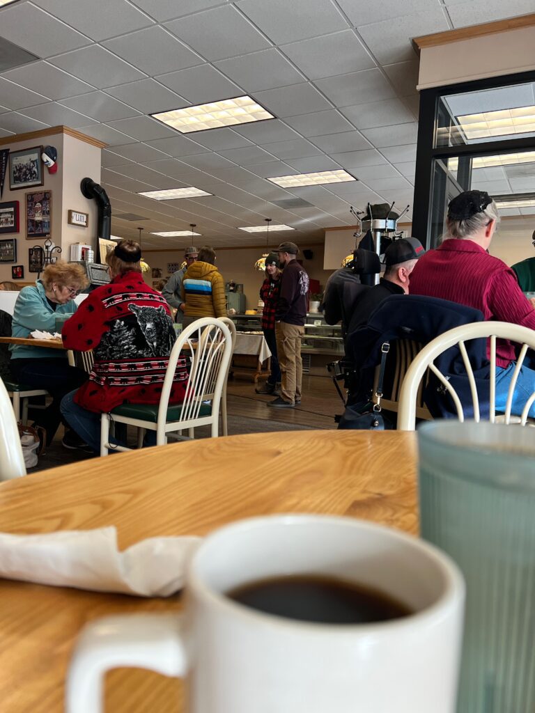 people waiting in line for a table at Raphael's in Bemidji 