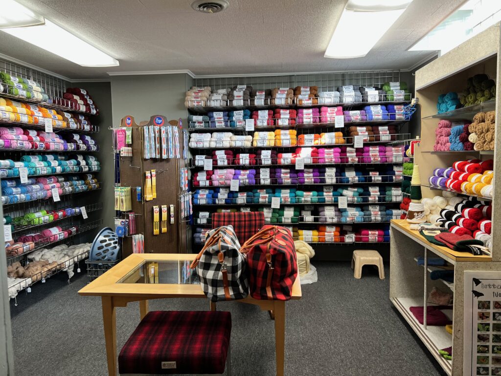 yarn room at Bemidji Woolen Mills