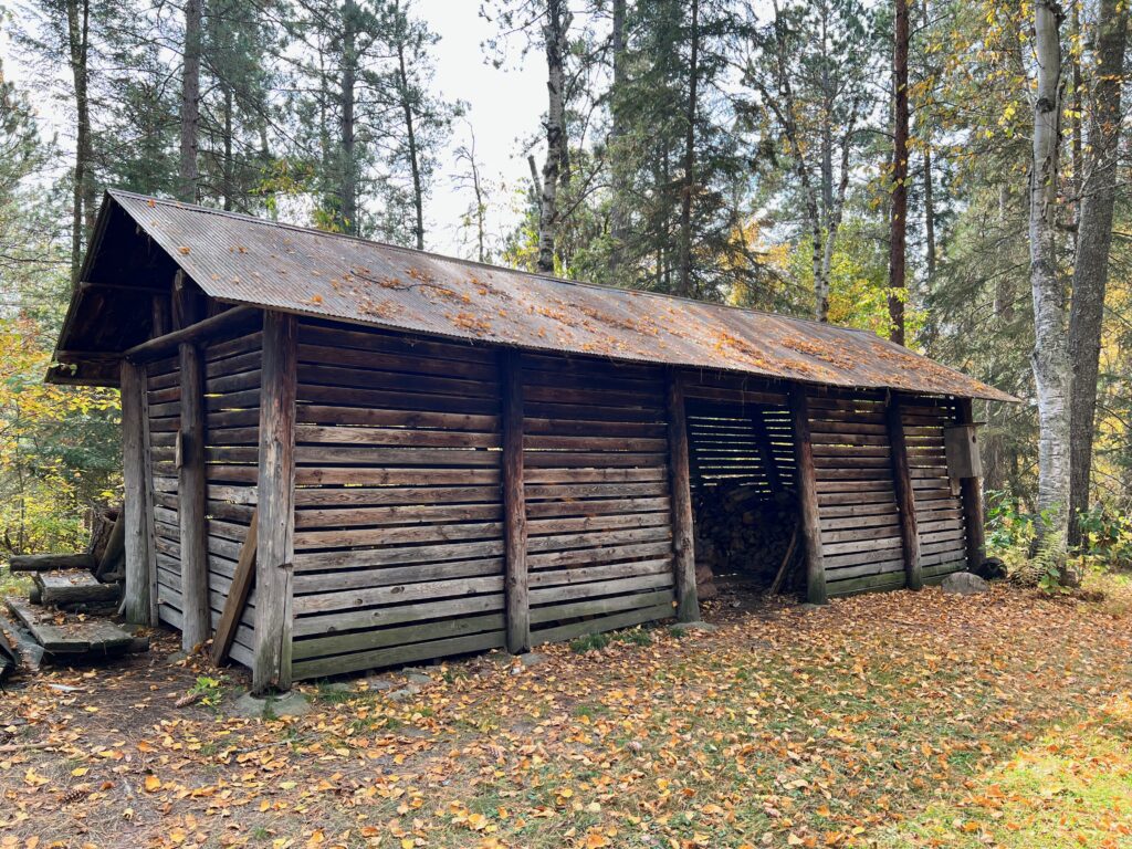 wood shed at Neilson Spearhead Center Bemidji