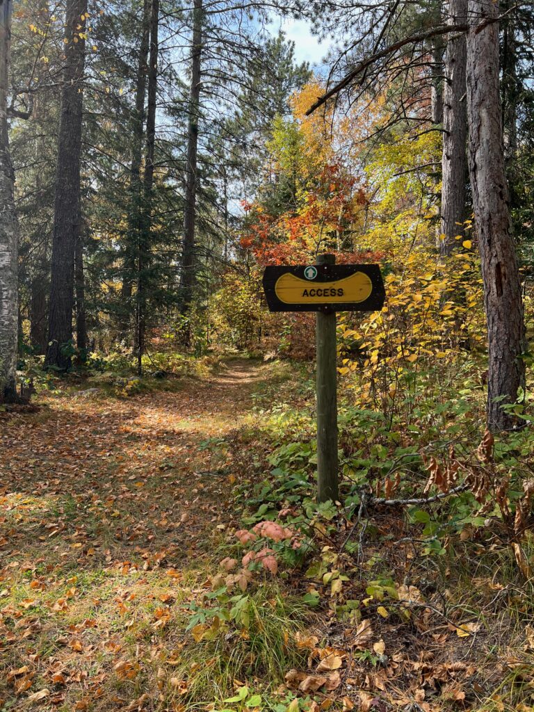 hiking trail at Neilson Spearhead Center Bemidji