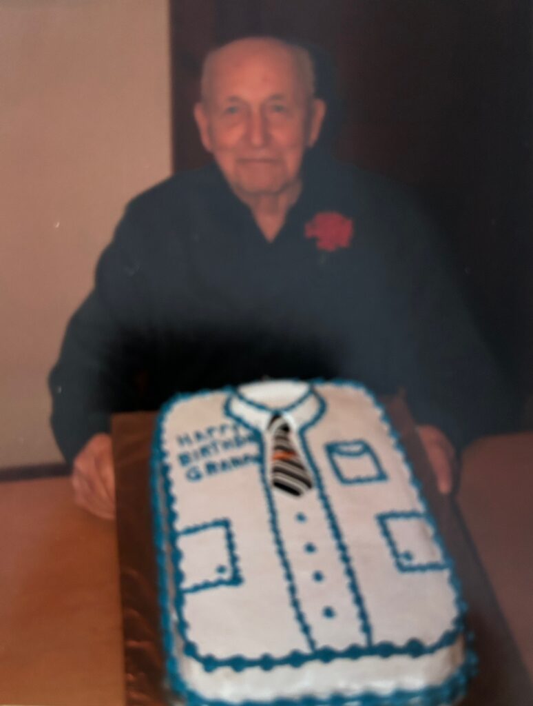 birthday cake with a shirt and tie