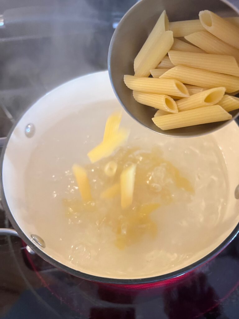 add pasta to boiling water
