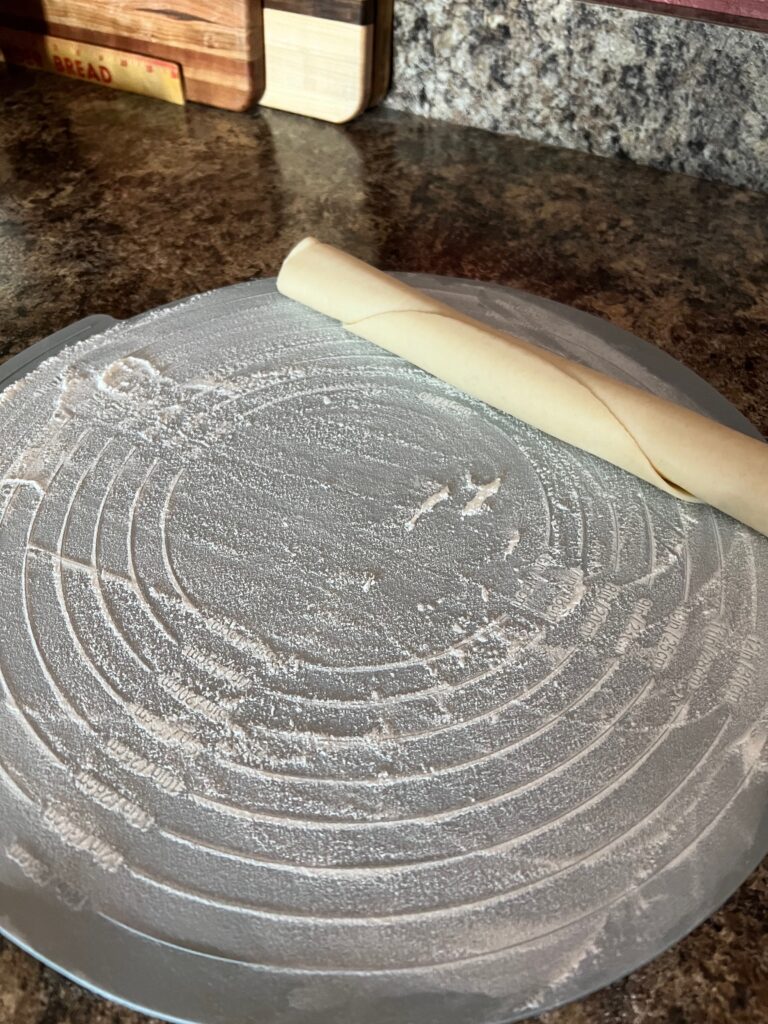 floured surface to cut out edible love notes 