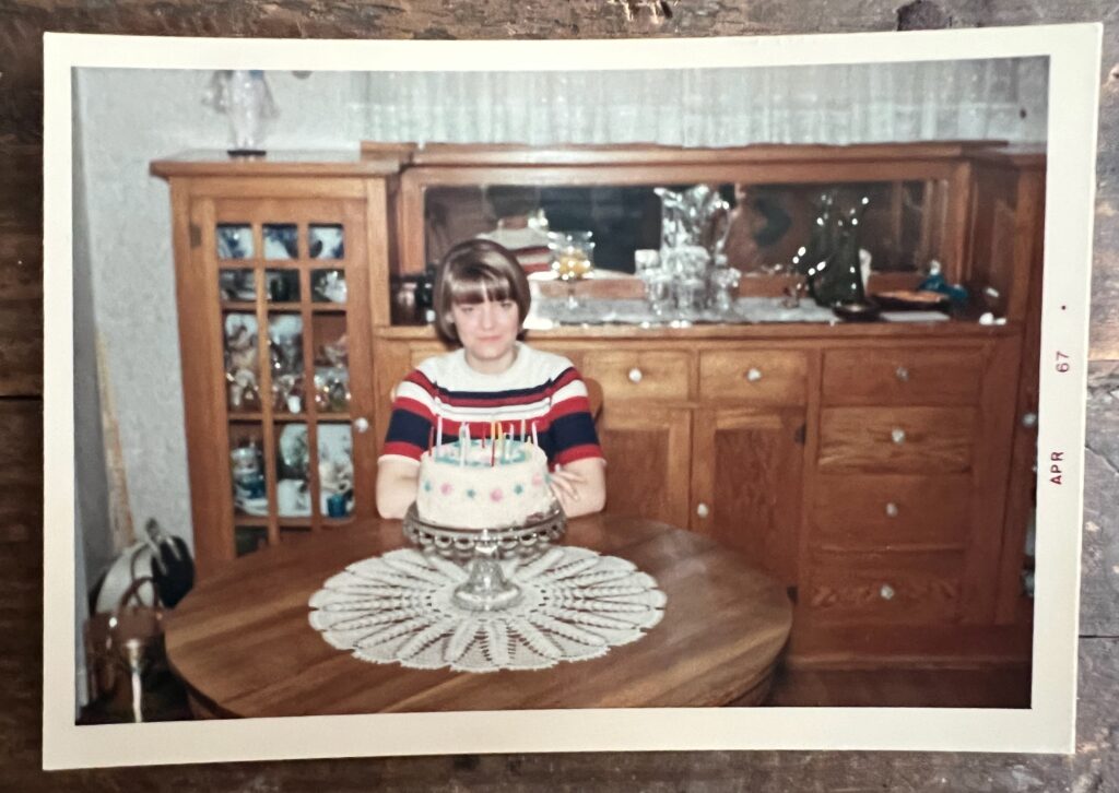 mom with birthday cake