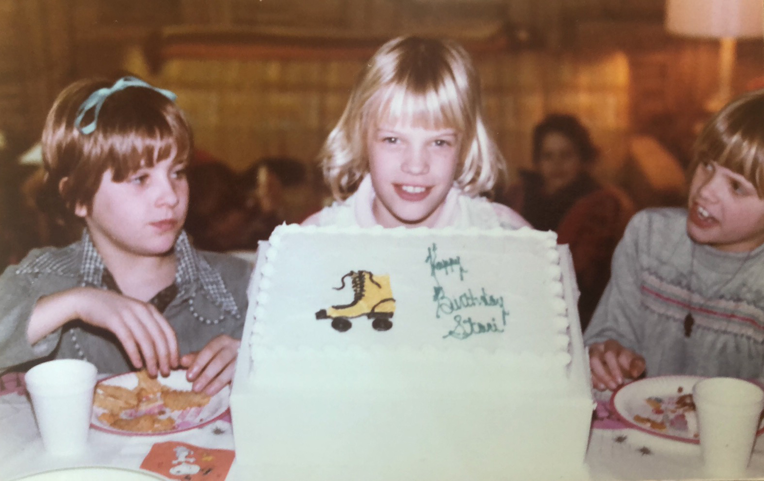 Vintage Snow Frosting and Birthday Cake with My Mom
