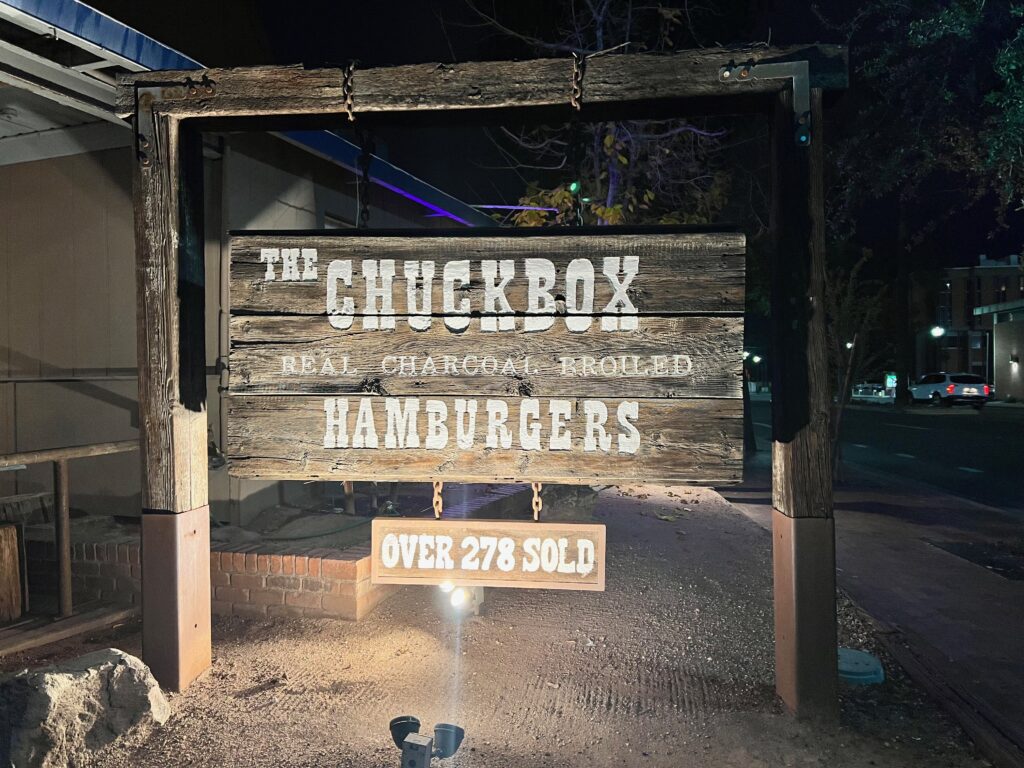 The Chuck Box sign in Arizona