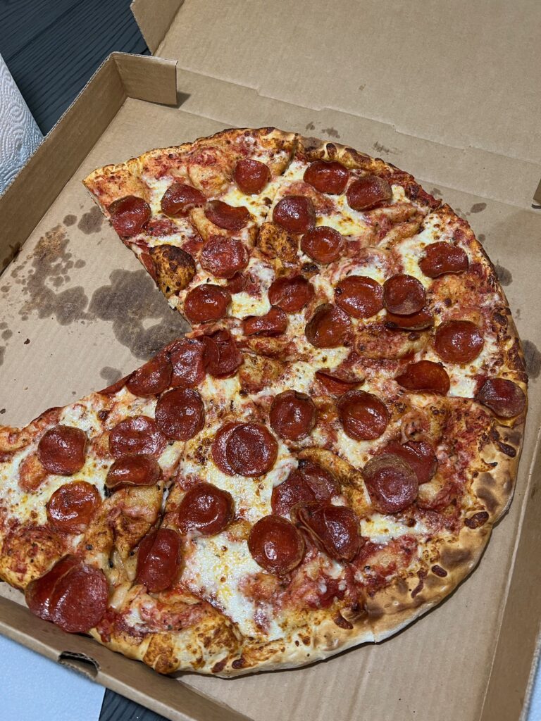Janino's Pizza pepperoni pizza 