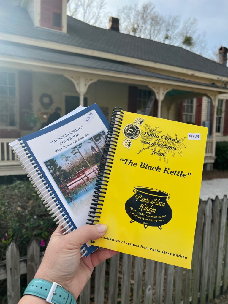 two community cookbooks from Miss Colleen's House Punta Clara Kitchen Point Clear Alabama