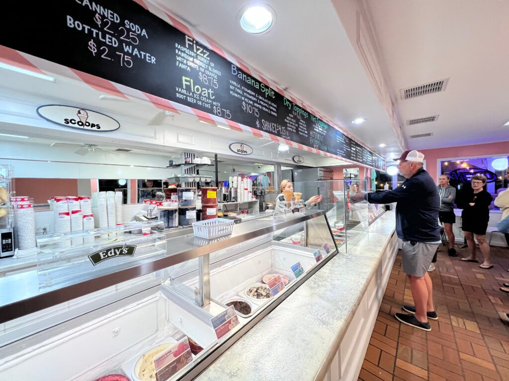 Scoops Ice Cream ice cream counter Gulf Shores Alabama