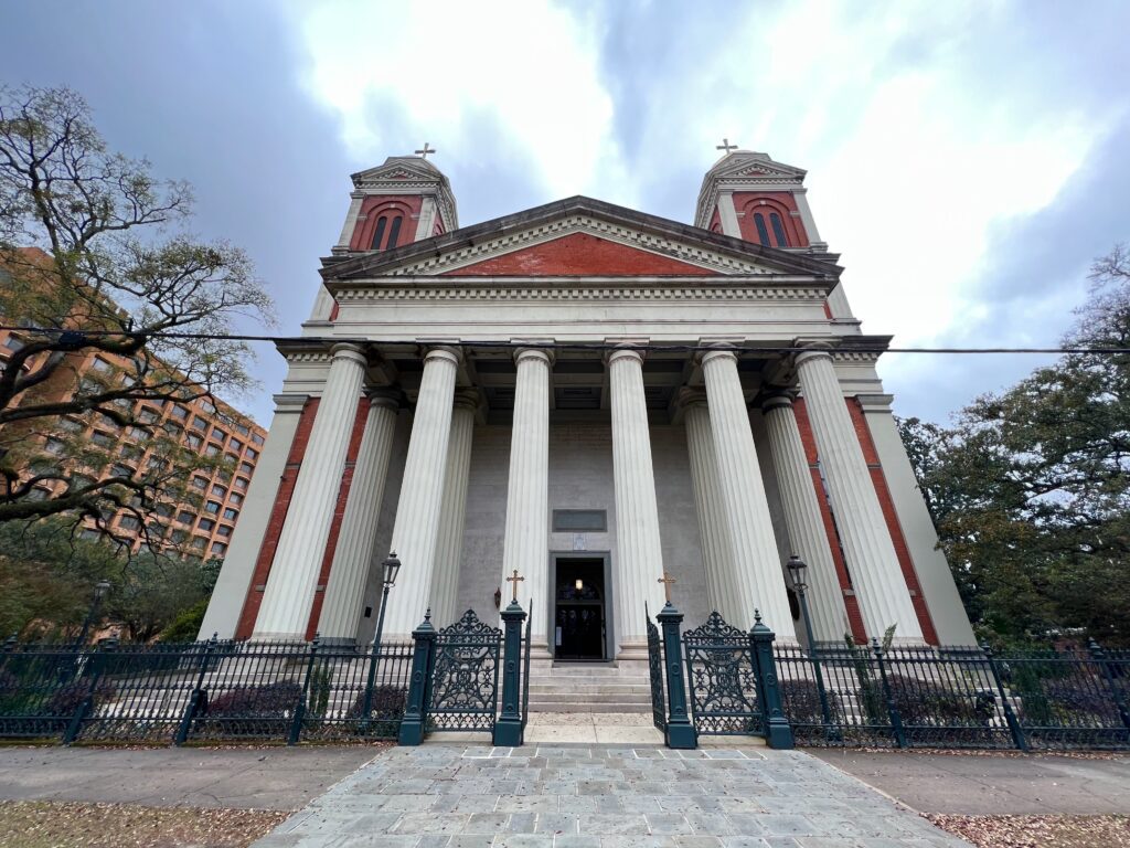 exterior front of alter at Basilica of the Immaculate Conception Mobile Alabama