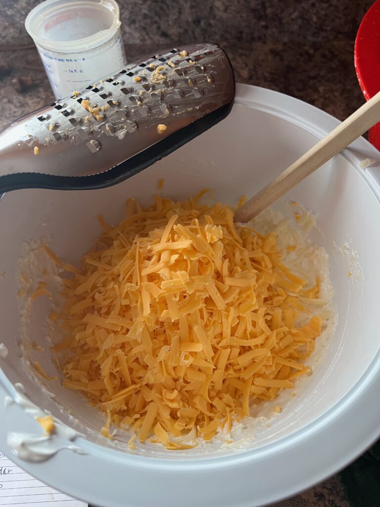 shredded cheese in a bowl