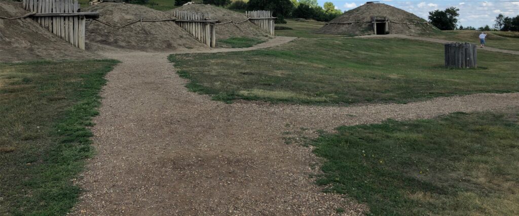 earthlodge village at Fort Abraham Lincoln State Park in Mandan North Dakota