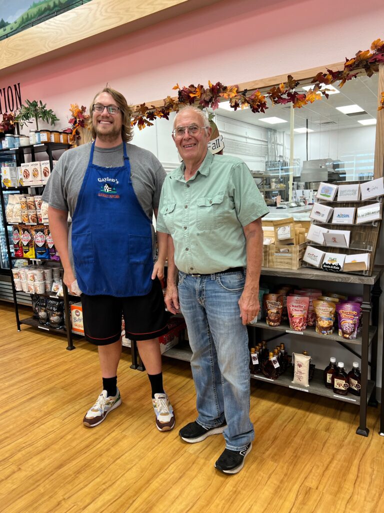 Tyler Backus and his dad Gaylen Backus of Gaylen's Popcorn in Madison South Dakota