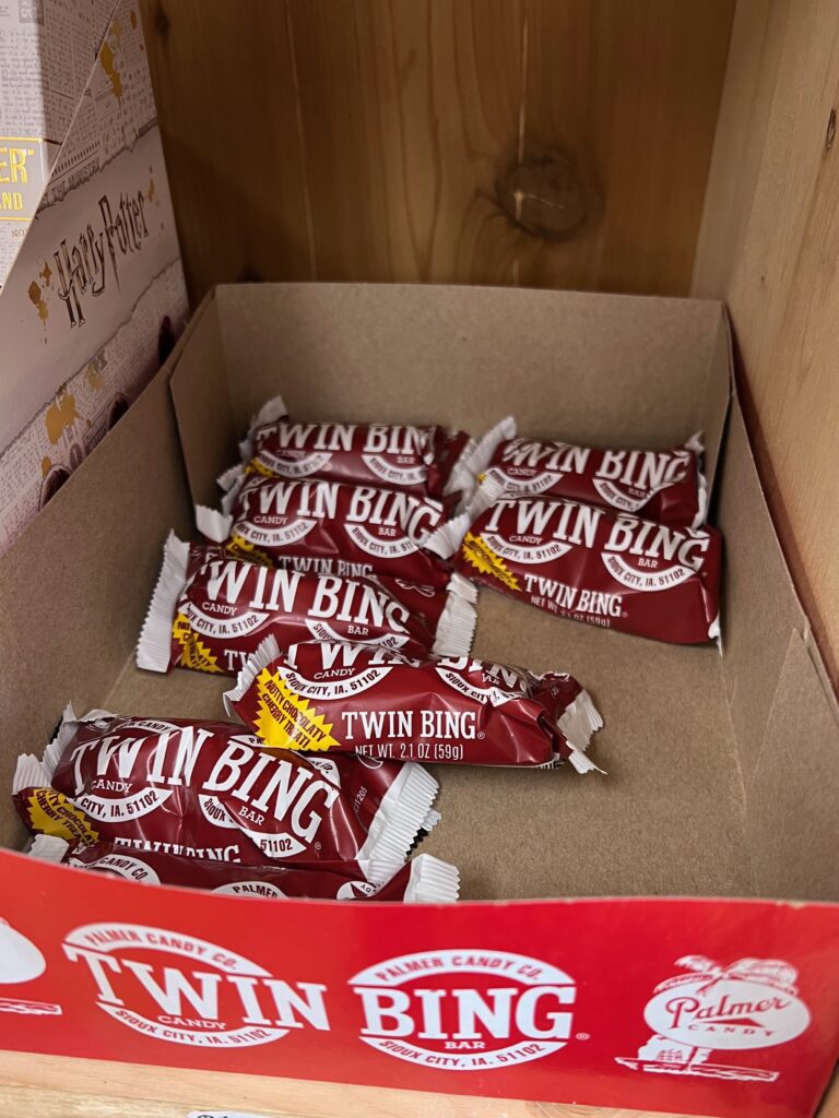 Twin Bing candy bars at Gaylen's Popcorn