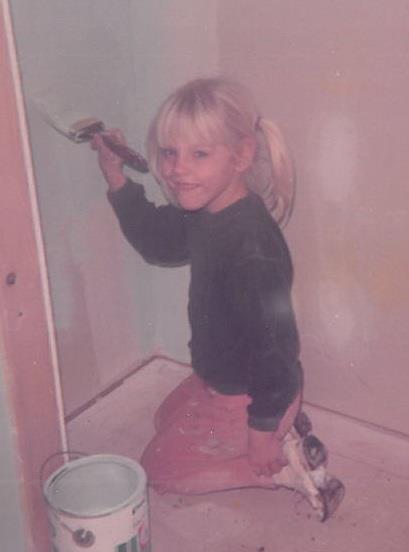 Wendy Doornink painting as a child