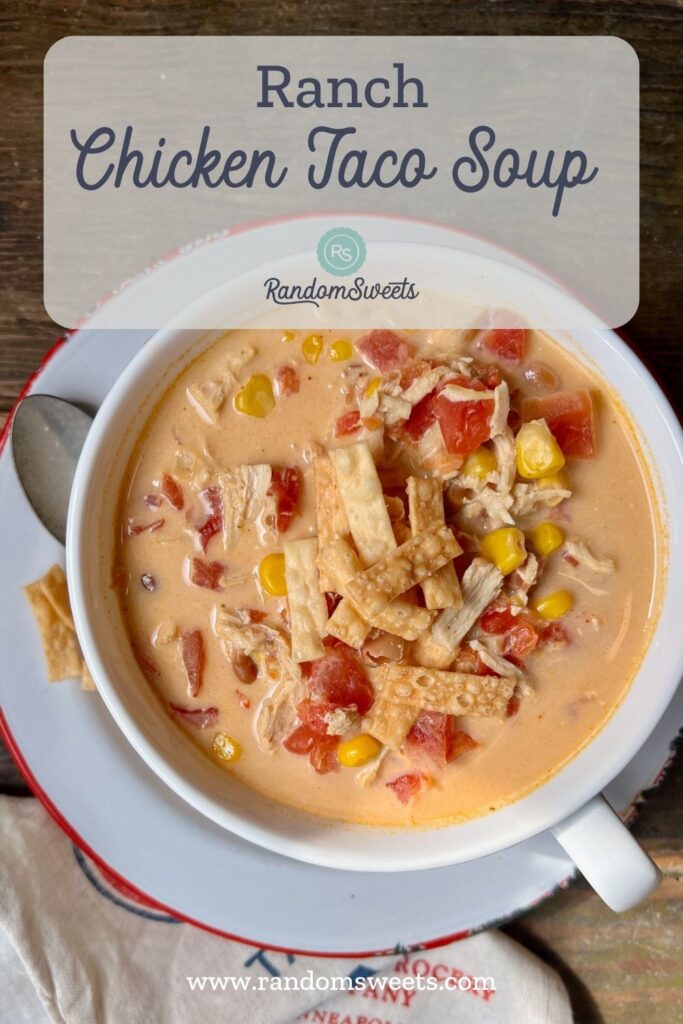 bowl of ranch chicken taco soup