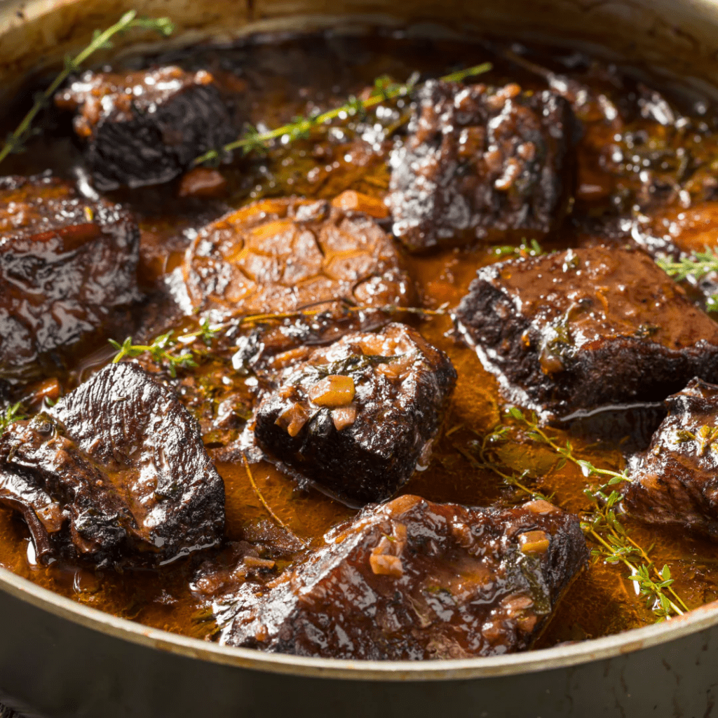 pot of garlic butter instant pot short ribs