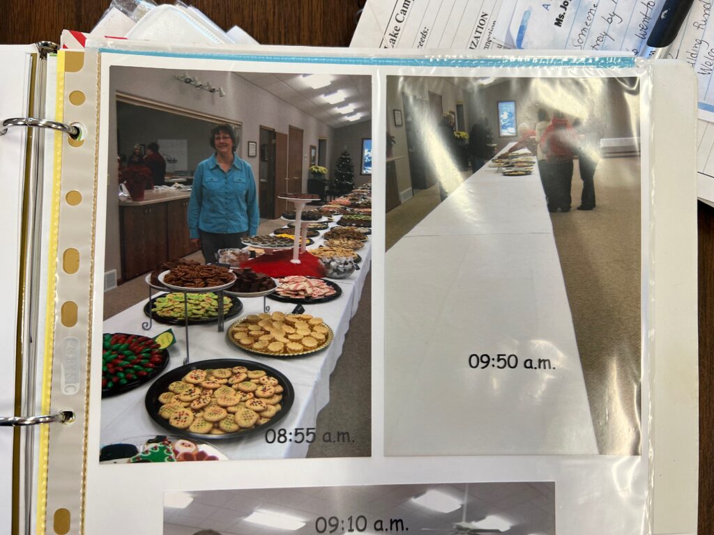 the Lake Campbell Lutheran Church cookie walk sells out fast