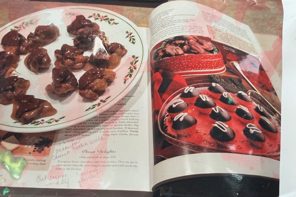 platter of Ginny's pecan delights for Lake Campbell Lutheran Church Cookie Walk