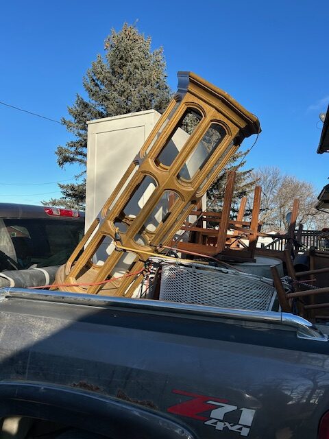 Sharons pickup truck full of junk