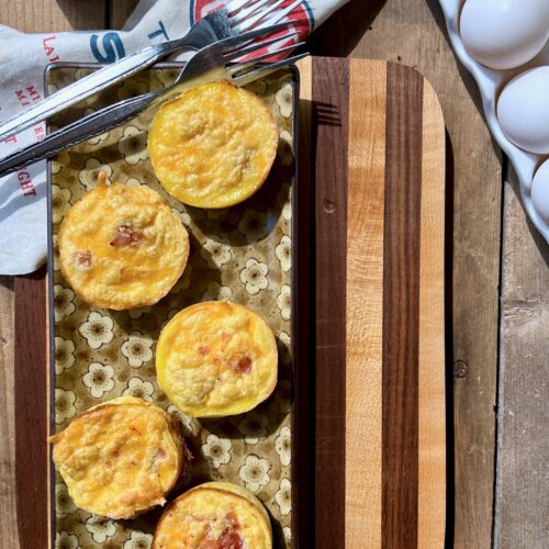 platter with 5 protein-packed egg bites